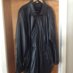 Black leather coat